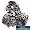 Женщины леопардовый принт шифон длинный большой шарф моды обертывания мягкие весенние летние леди тонкий хиджаб элегантный шаль