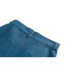 Mulheres Primavera Blue Denim Saia Alta Cintura Zíper Botão Saia Senhora Elegante Uma Linha Coreano Vintage Street Calças de brim à moda 210417