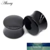 2 pcs branco preto transparente acrílico túnel plugue orelha gauges piercing Double curvo desperdício de sela laca jóias