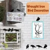 Decorative Objects & Figurines Crow Acrylic Bird Sculpture Garden Art Gift Bookshelf Po Frame Decoration Home Decor Accessories