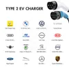 11KW EV Tipo 2 3 Fase 16A IEC 62196-2 Cee Plug Portátil Veículo Elétrico Carro Evse Charging Station Charger