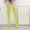 Boots Fashion Party Catwalk Sexy Mesh Hollow Shows Thin High-heeled Elastic Sock Children