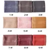 Bomull Scarf Grid Stripe Sjalar Kvinnor Muslim Hijab Scarves Soft Heavy Pashmina Fashion Headbands Storstor Turbans