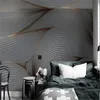 3D Mural Wallpaper Líneas abstractas geométricas Líneas de estar Sala de estar Dormitorio Decoración de pared Impermeable Antiifuling Fondos de pantalla