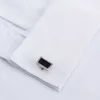 Quality French Cufflinks covered button turndown collar long sleeve solid plain business men slim fit non-iron dress shirts 210629