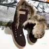 Зимняя горячая продажа модных ботинок снежные ботинки замши теплые 35-41 ремень