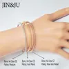 Jinju Luksusowy Rose Gold Color Bransoletka Dla Kobiet Okrągły mankiety Bransoletki Matki Dnia Prezenty Biżuteria Pulseras Q0717