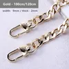 100cm Metal Purse Chain Strap Handle Replacement Handbag Shoulder Bag Accessories Gold/Silver/Black