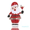 Rhinestone Santa Claus Brosch Pin Mode Emalj Söt Merry Christmas Metal Broscher Pins Carnival Party Smycken