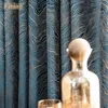 Gordijn voor woonkamer Luxe High-Precision Jacquard Gordijnen Moderne Nordic Simulation Silk Slaapkamer Window Drapes 210712