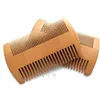 Wooden Beard Comb Double Sides Super Narrow Thick Wood Combs Pente Madeira Lice Pet Hair Tool