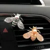 Interior Decorations Bee Car Accessories Air Outlet Clip Rhinestone Diamond Perfume Freshener