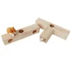 Små djur levererar husdjur trä tunnlar med hål gömställe aktivitetscenter trä hydd leksak för dvärg kaniner marsvin dropship