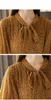 Повседневная a-line knee reption Корейские шифоновые женщины платье элегантные дамы старинные с длинным рукавом одежда Vestidos 8636 50 210506