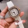 Klasyczne kobiety Crystal Ice Diamond Nautilus zegarki wielokolorowe gumowe zegar dama sukienka mozaika kwarcowa zegarek 36mm232l