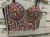 Dames Cross Bead Bustier Parels Diamond Push Up Night Club BRALETTE Dames BH Backped Top Camisoles 210527