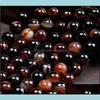 Agate Loose Beads Jewelry 8Mm Natural Color Stripe Round Stone For Making Diy Bracelet Necklace Onyx Bead 369 T2 Drop Delivery 2021 Tqcai