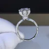 DIWENFU Real S925 Silver Sterling White Diamond Jewelry Ring for Women Fine CN (Herkunft) Anillos Mujer Box