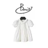 Baby meisjes casual jurk zomer baby baby kleding baby meisjes korte mouwen jurk witte effen kleur kinderen jurken voor meisjes q0716