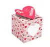 Party Favor Walentynki Hug Love Kiss Me Pink Cookie Pudełko Trójwymiarowe kartony Para Pary SN3323