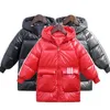 2021 Yeni Kış Parlak Çocuk Aşağı Ceket Moda Bebek Kız Snowsuit Giysileri Kapşonlu Kalınlaşmak Erkek Ceket Sıcak Çocuk Giysileri 2-6Yar H0917