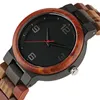 Wristwatches Creative Full Bamboo Wooden Watch Men Novel Analog Handmade Wood Nature Colorful Timber Quartz Watches For Fathers Day Gift