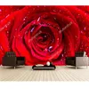 Wallpapers Custom Flowers Wallpaper 3D, Red Rose Murals For The Living Room Bedroom TV Background Waterproof