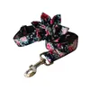 Vintage Pet Dog Chain Collar Flower Pattern Puppy Collar Leashes Set Chihuahua Små Medium Husdjur Tillbehör