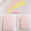 40 sheets Notepads Paper A5 A6 Notebook Index Divider For Daily Planner Colorful Card Papers 6 Holes School Supplies