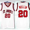 Nikivip Ron Artest # 15 Maillot de basket-ball Chris Mullin # 20 Walter Berry # 21 St. John's University Retro Maillots de nom personnalisés cousus pour hommes