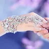 Link Chain Bridal Bracelets & Bangles Women Rhinestone Finger Ring Wedding Accessories Crystal Wrap Hand Jewelry Fawn22