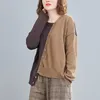 여성 느슨한 캐주얼 스웨터 새로운 가을 한국어 간단한 스타일 패치 워크 컬러 여성 긴 소매 니트 풀오버 S2690 210412