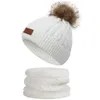 Bérets Gorros Quentes Para Meninas 2021, Cachecol De Inverno Com Pompoms, Toucas Malha, Moda Crian￧as