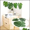 Festes Festes Suprimentos Home GardenMonstera 20 pcs Artificial Palm Palm Folhas Folhas Verdes Folhas de Folha Plantas Diy Decoração Decoração Flores L