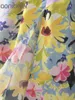 Casual vakantie bloemenprint vrouwen boho jurk zomer mode lantaarn mouw shirred hoge taille off shoulder Midi 210604
