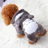 Cossin de chien chaud moucheur Costume pour animaux de compagnie Vêtements en polaire pour chiens Puppy Cartoon Veste à capuche hiver