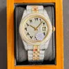 フルダイヤモンドメンズ腕時計自動機械式時計男性用 41 ミリメートルビジネス腕時計クラシックブレスレットレディース腕時計 Montre De Luxe