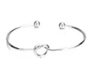 Slips Knot Armband Bangles Fashion Enkel Manschett Öppna Armband Silver Guld Rose Guldfärger Justerbar Storlek för Kvinnor