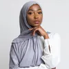 Kopfwickel für Frauen, afrikanischer Haarschal, Stretch-Jersey-Strick, einfarbig, lang, weich, leicht, atmungsaktiv, Turban-Krawatte, urbane Schals