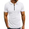 Polos Fermeture Éclair Poche À Revers Polos D'été Respirant Sport Fitness Mâle T-shirts Hommes À Manches Courtes Topshirts En Plein Air Décontracté Chasse Pêche Top T-Shirts