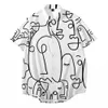 Männer Hemden Lustige 3D Anime Print Casual Kurzarm Hawaiian Shirts Herren Sommer Strand Bluse Tops 6XL Plus Größe Chemise homme 210527