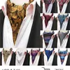 British Vintage Polka Dot / Jacquard Men's Long Silk Cravat Ascot Handkerchief gentlemen Wedding Party Slipsar