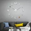 Wall Clocks 48" Large Clock Watch DIY Acrylicl Mirror Digital 3D Personalized Home Deco