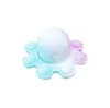 Children Christmas Halloween Favor Gifts Colorful Octopus Keychain Fidget Toys Multi Emoticon Push Bubble Stress Relief Octopuses Sensory Toy For Autism Special