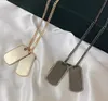 Rectangular pendant with letters Necklaces Fashion Necklace for Man Woman Designer Jewelry Highly Quality 2 Model Optional an9110241
