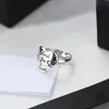 Anello di gioielli di design di lusso AMORE stile retrò fiore lettere di uccelli moda anelli d'argento alla moda Anelli di fidanzamento per feste da donna per uomo