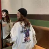 カジュアルキャラクタープリントファッションルーズオーバーサイズ韓国風春半袖女性トップTシャツ210522