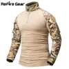 ReFire Gear Camouflage Army T-Shirt Uomo US RU Soldiers Combat Tactical T Shirt Forza militare Multicam Camo T-shirt manica lunga Y0322