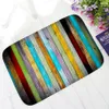 Color vertical grain wood board flannel carpet floor mat bathroom kitchen water-absorbing anti-slip mat door-entrybath