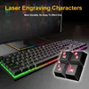 RGB Gaming Gamer Teclado e Mouse com Backlight USB 104 Keycaps Wired Ergonômico Russo Teclado para PC Laptop